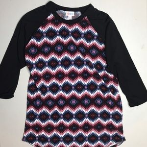 NWT LuLaRoe XL Randy Baseball Top